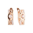 Earrings in Rose Gold, two tone plating colors