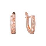 Leaves earrings in 14K Gold, Rose Gold plating colors