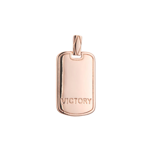 Colgante VICTORY liso en Oro Rosa, baño de Oro 14K colores