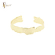 Irregular textured 14K Gold bangle