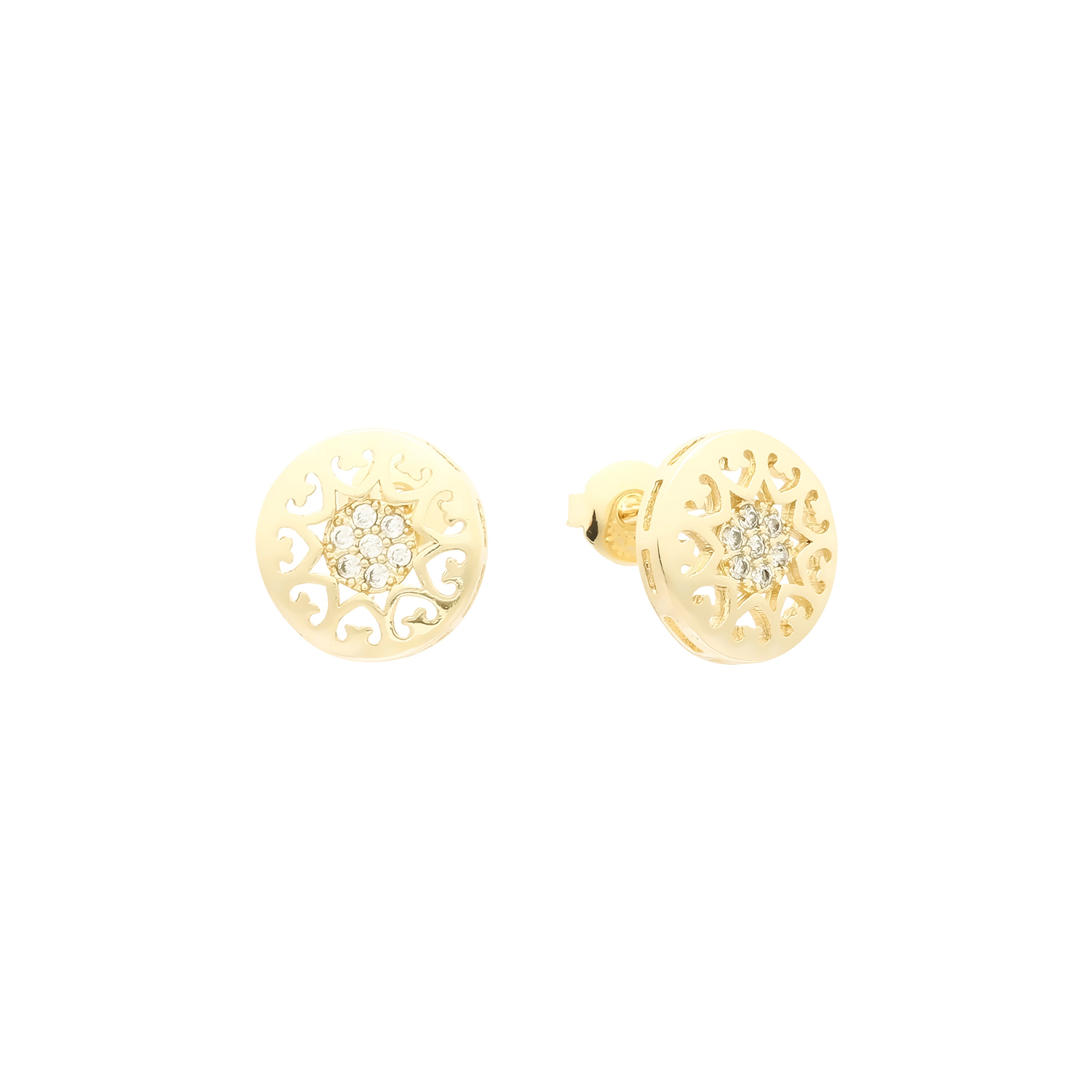 Aretes en Oro de 14K, baño de Oro Rosa colores