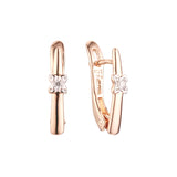 Earrings in Rose Gold, two tone plating colors