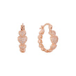 Aretes de aro en Oro de 14K, baño de Oro Rosa colores