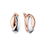 Earrings in Rose Gold, two tone plating colors