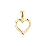 Colgante de corazón en Oro Rosa, Oro de 14K bicolor, baño de Oro de 18K colores