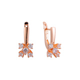 Aretes en Oro 14K, Oro Rosa, baño en dos tonos