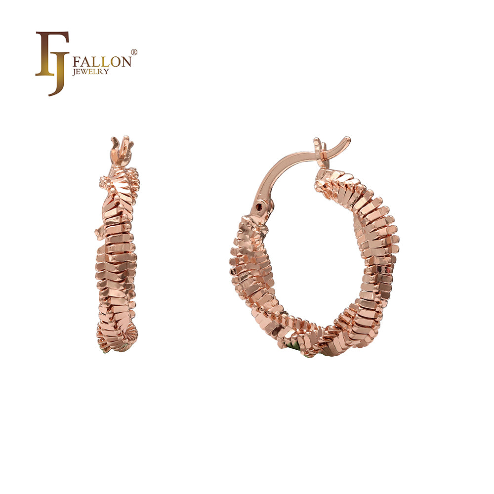 Pendientes Twisted Spiky Magarita Hoop