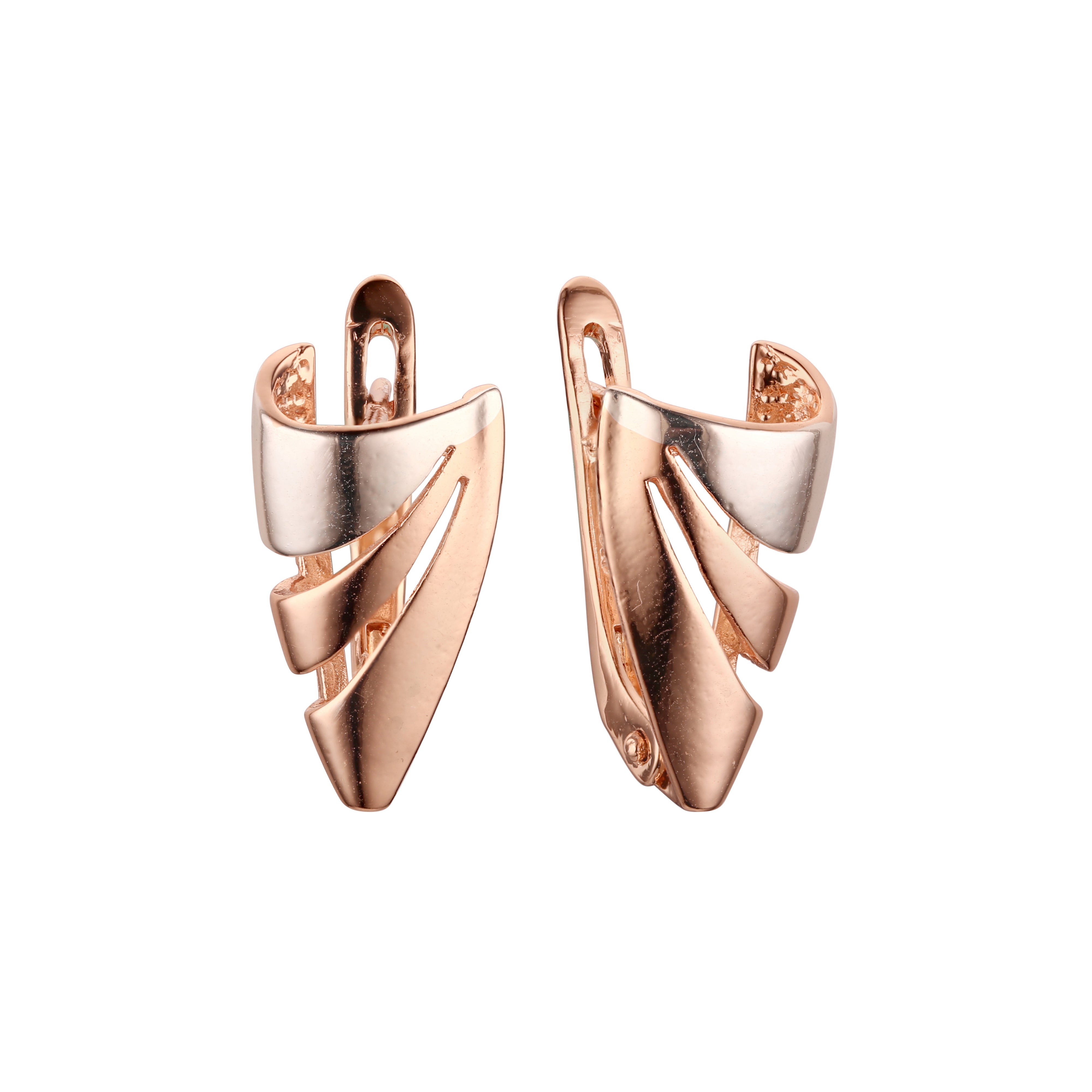 Rose Gold two tone earrings