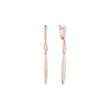 Aretes colgantes de racimo alto en Oro 14K, oro rosa, baño de dos tonos