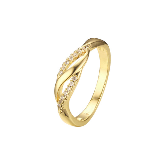 Anéis Simplicity em ouro 18K, ouro 14K, cores banhadas a ouro rosa