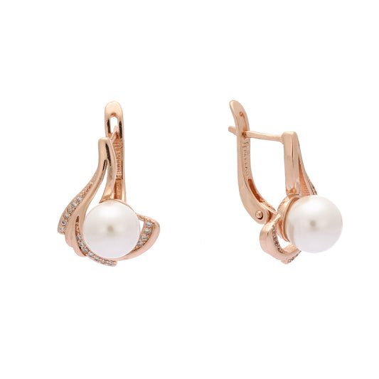 Pearl Rose Gold earrings