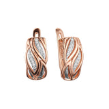 Earrings in Rose Gold, two tone plating colors