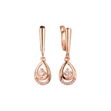 Earrings in Rose Gold, two tone plating colors