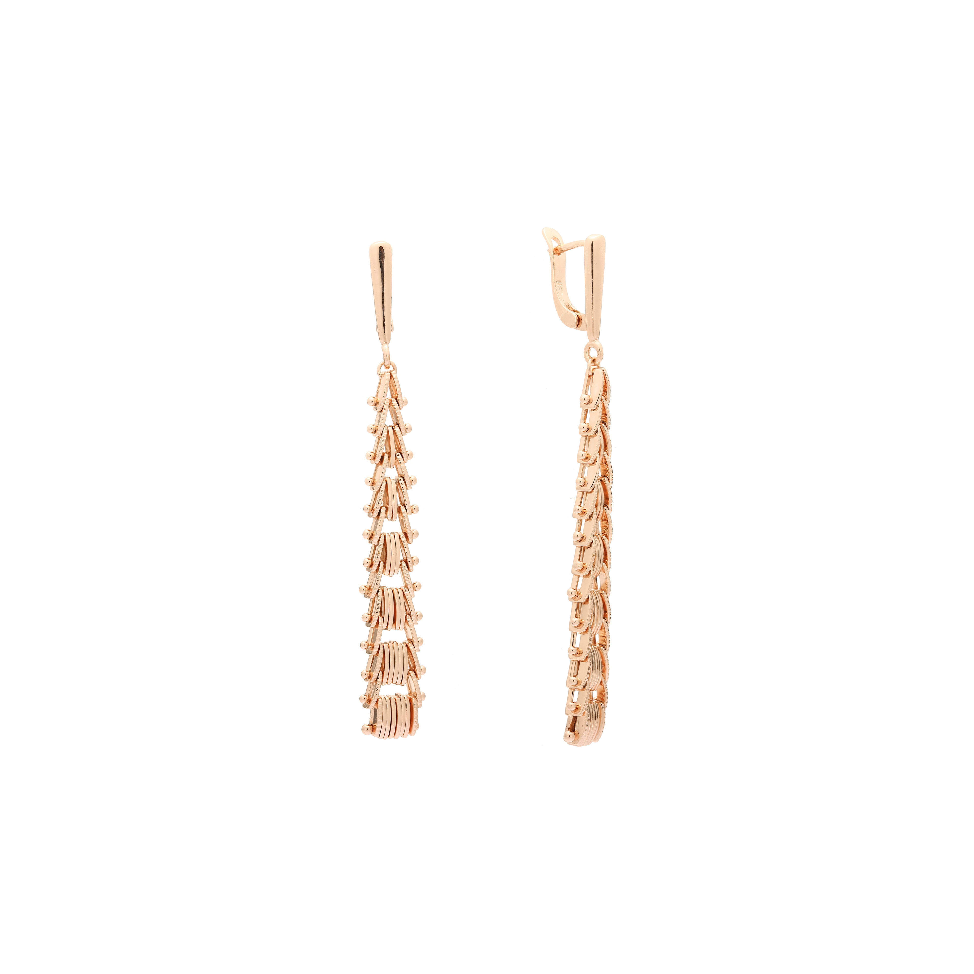 Rose Gold chain link drop earrings