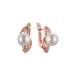 Pearl cluster earrings in 14K Gold, Rose Gold, two tone plating colors