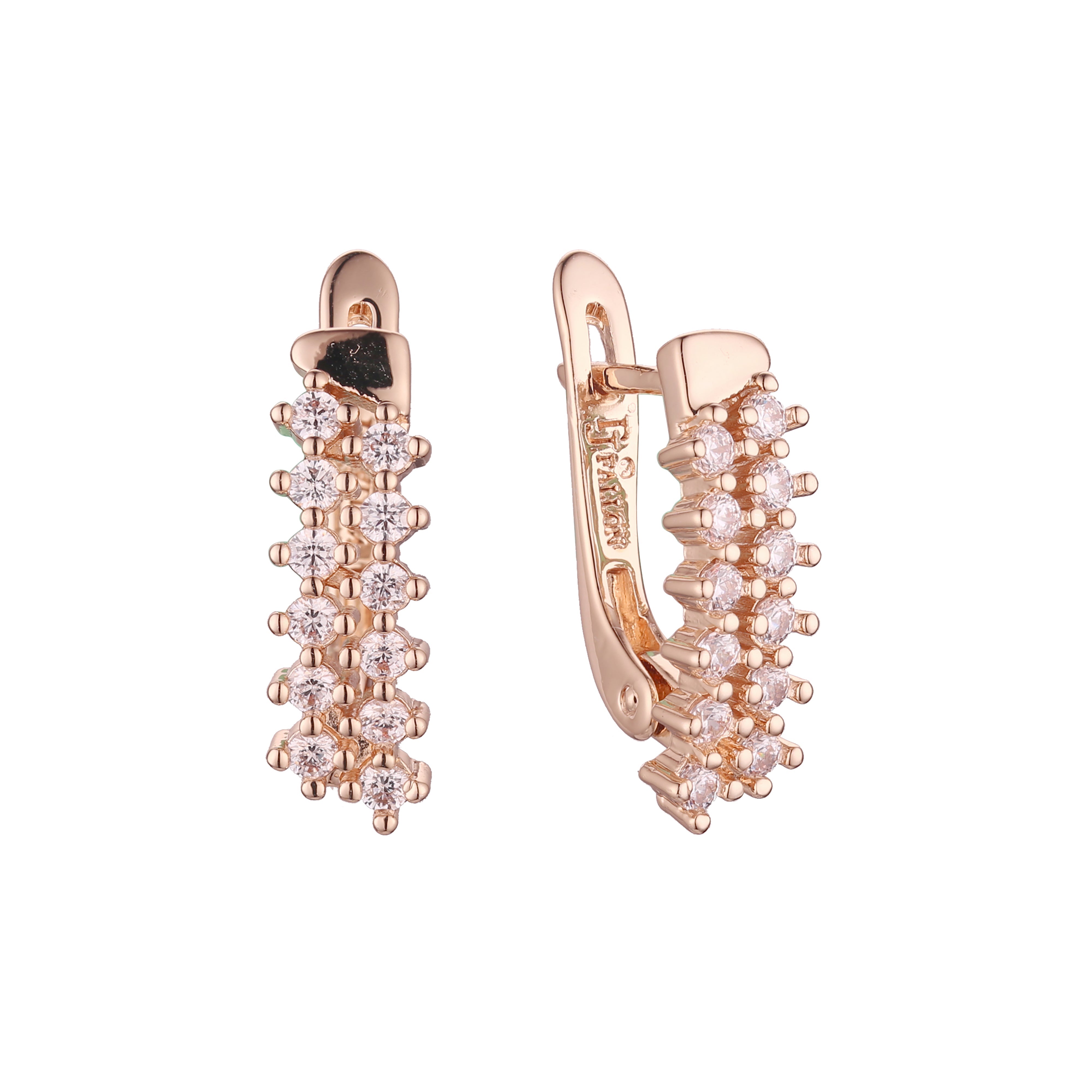 Pendientes en Oro de 14K, baño de Oro Rosa colores