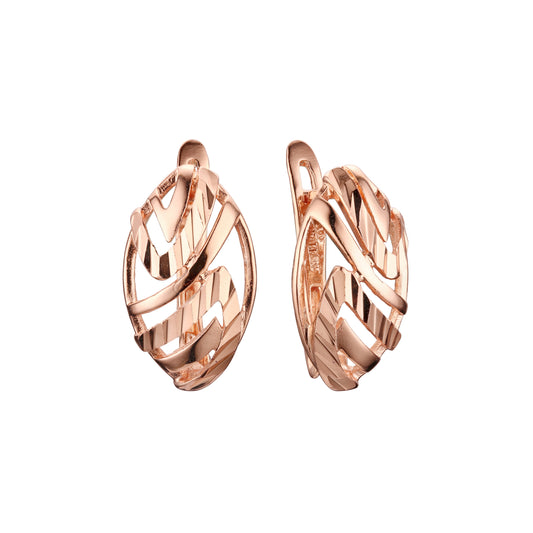 Earrings in Rose Gold, two tone plating colors