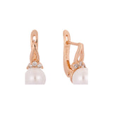 Rose Gold pearl earrings