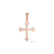 Latin cross pendant in Rose Gold, 14K Gold plating colors