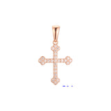 Latin cross pendant in Rose Gold, 14K Gold plating colors