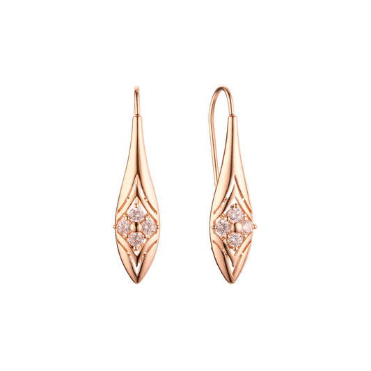 Rose Gold wire hook earrings