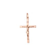 Catholic Latin cross pendant in Rose Gold two tone, 14K Gold plating colors