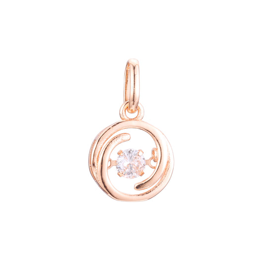 Dije en Oro Rosa, baño de Oro 14K colores