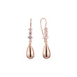 Aretes de racimo de gancho de alambre en Oro 14K, colores de baño de oro rosa