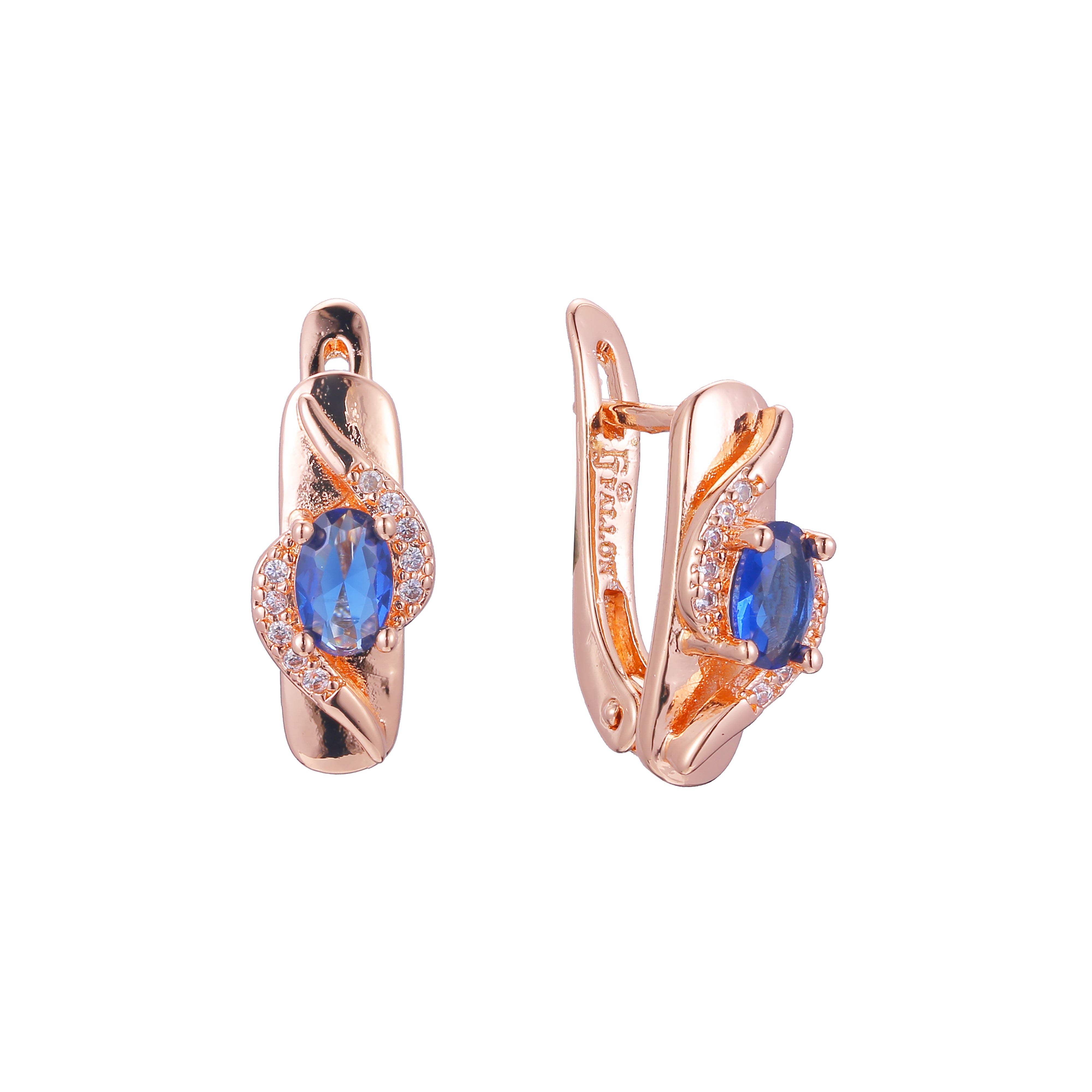 Cluster earrings in 14K Gold, Rose Gold, two tone plating colors