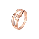 Anillos diseño liso en Oro 18K, Oro Rosa, Oro 14K, baño bicolor