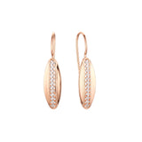 Wire hook earrings in Rose Gold, two tone plating colors