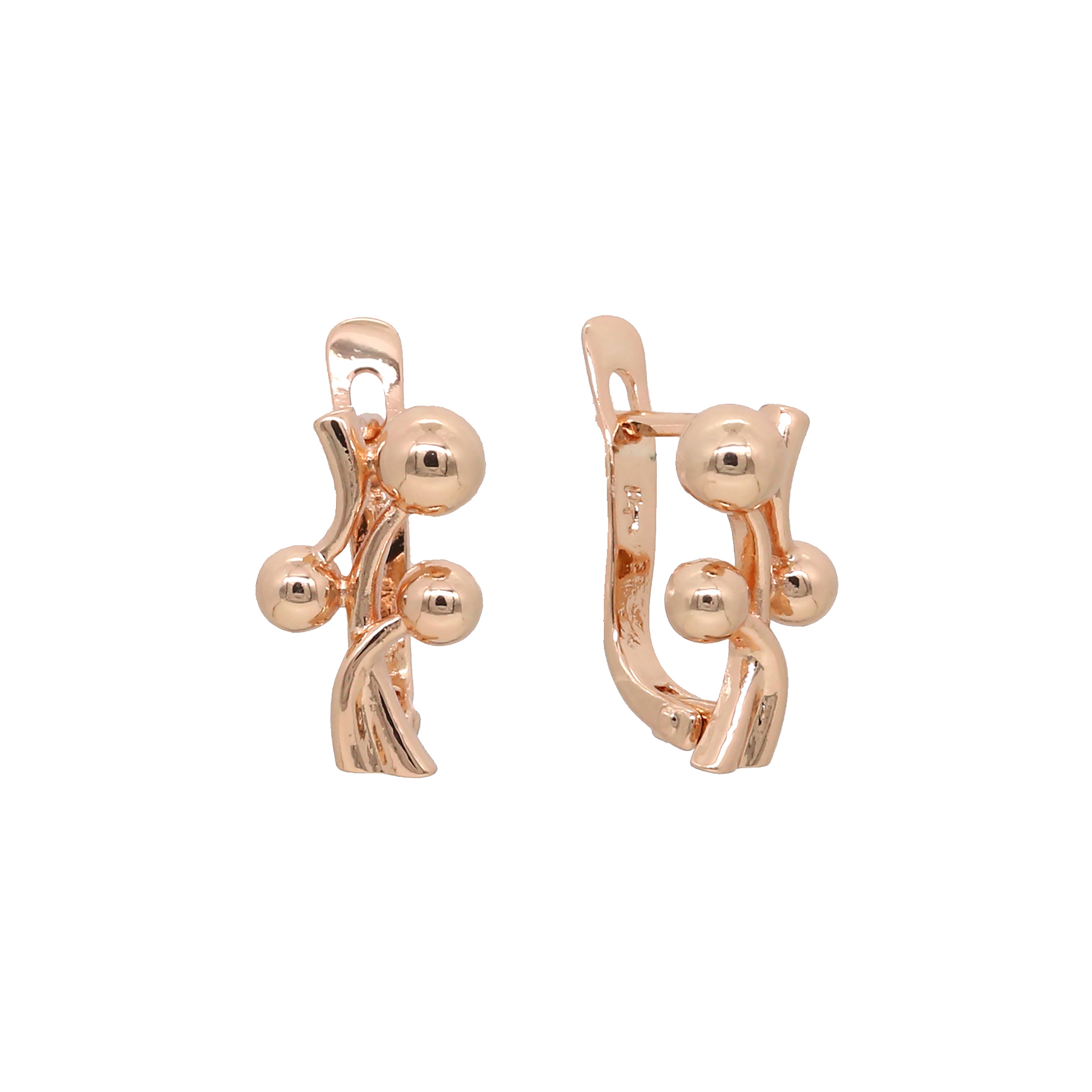 Rose Gold beads earrings