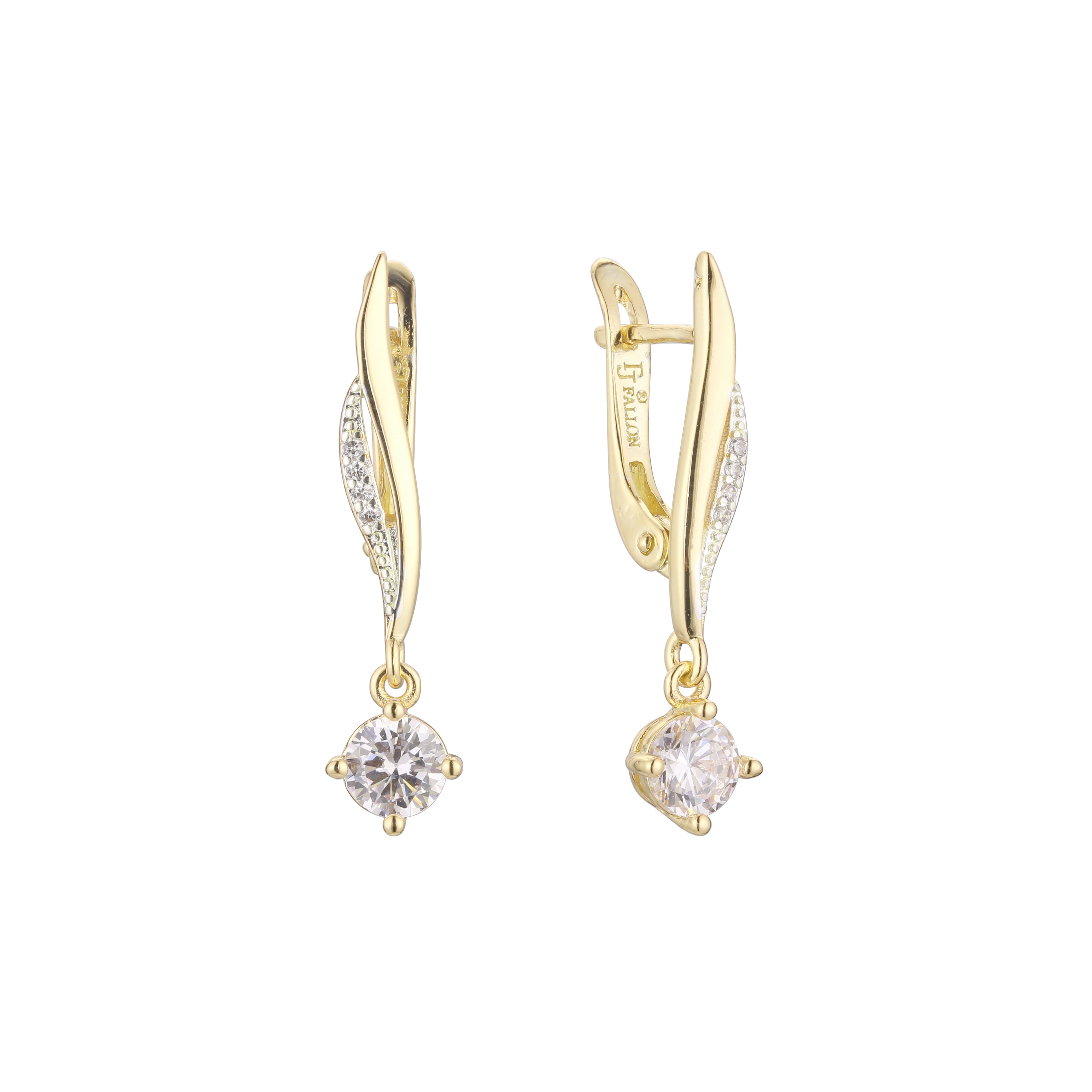 Aretes de racimo en Oro de 14K, Oro Rosa, baño de dos colores