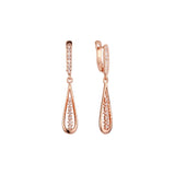 Earrings in Rose Gold, two tone plating colors