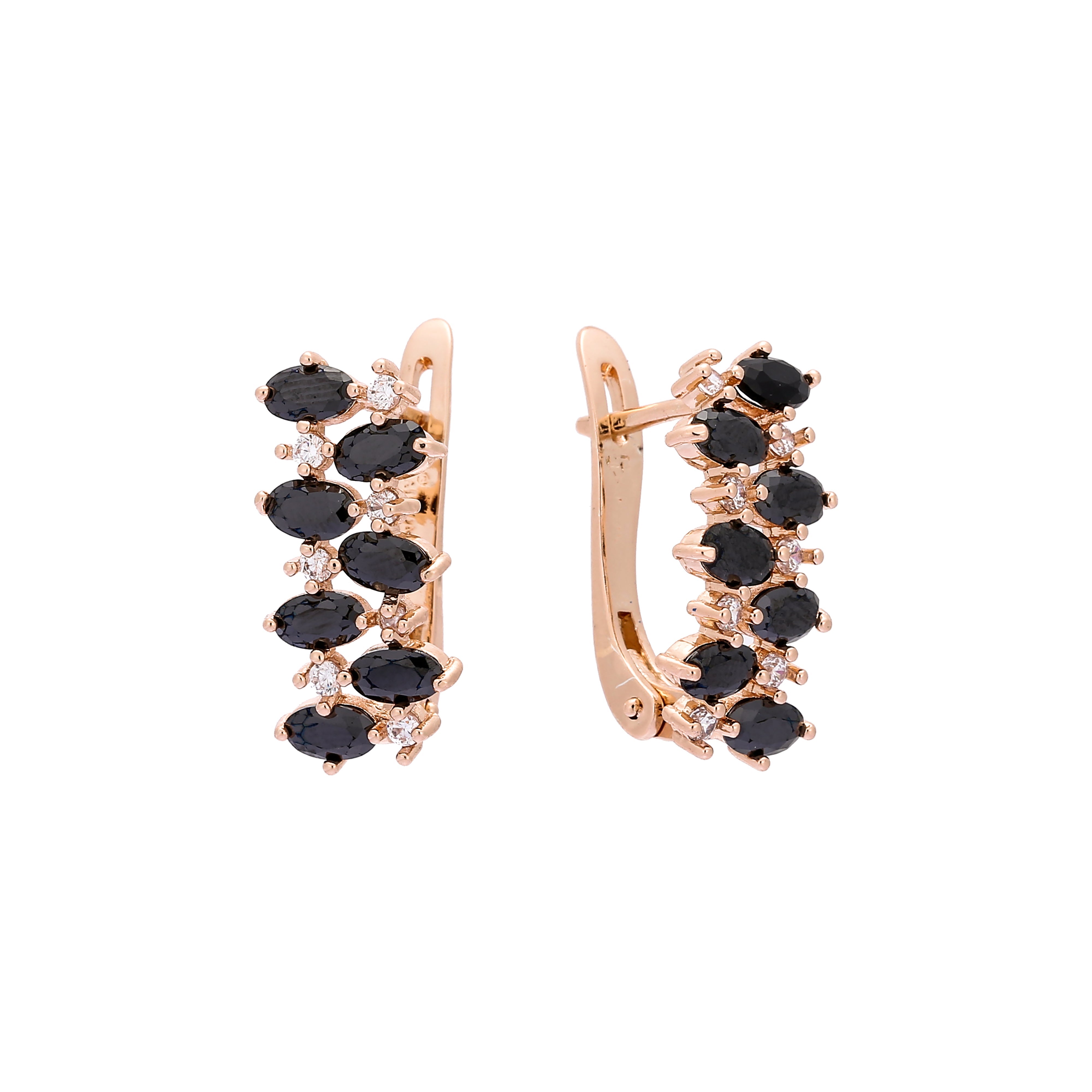 Rose Gold cluster earrings