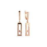 Earrings in Rose Gold, two tone plating colors