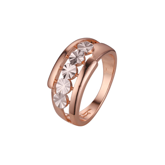 Rose Gold two tone fashion rings