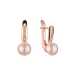 Pearl earrings in Rose Gold, two tone plating colors