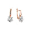 Flower earrings in 14K Gold, Rose Gold, two tone plating colors