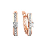 Earrings in Rose Gold, two tone plating colors