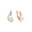 Rose Gold two tone pearl earrings