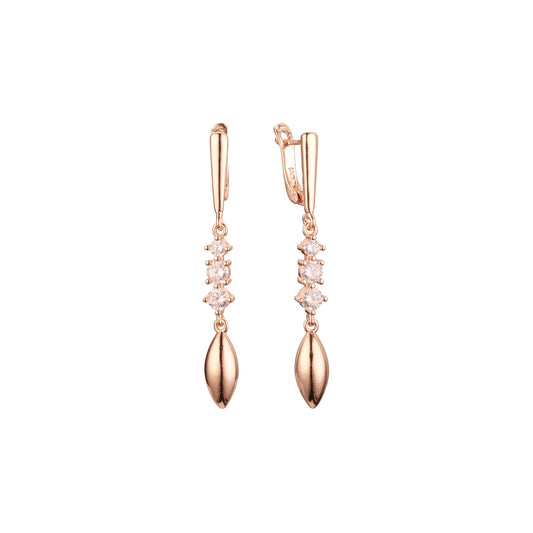 Rose Gold earrings with beads