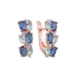 Cluster teardrop earrings in 14K Gold, Rose Gold plating colors