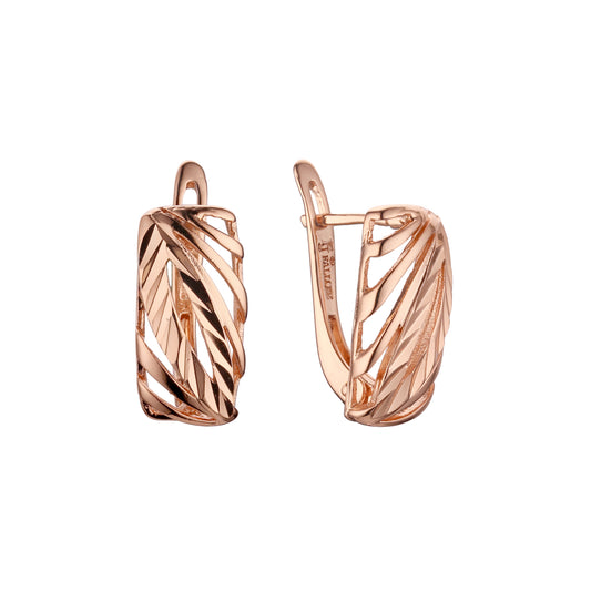 Earrings in Rose Gold, two tone plating colors