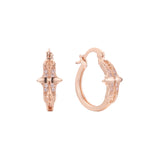 Aretes de aro en Oro de 14K, baño de Oro Rosa colores