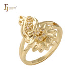 Filigree flower 14K Gold Fashion Rings