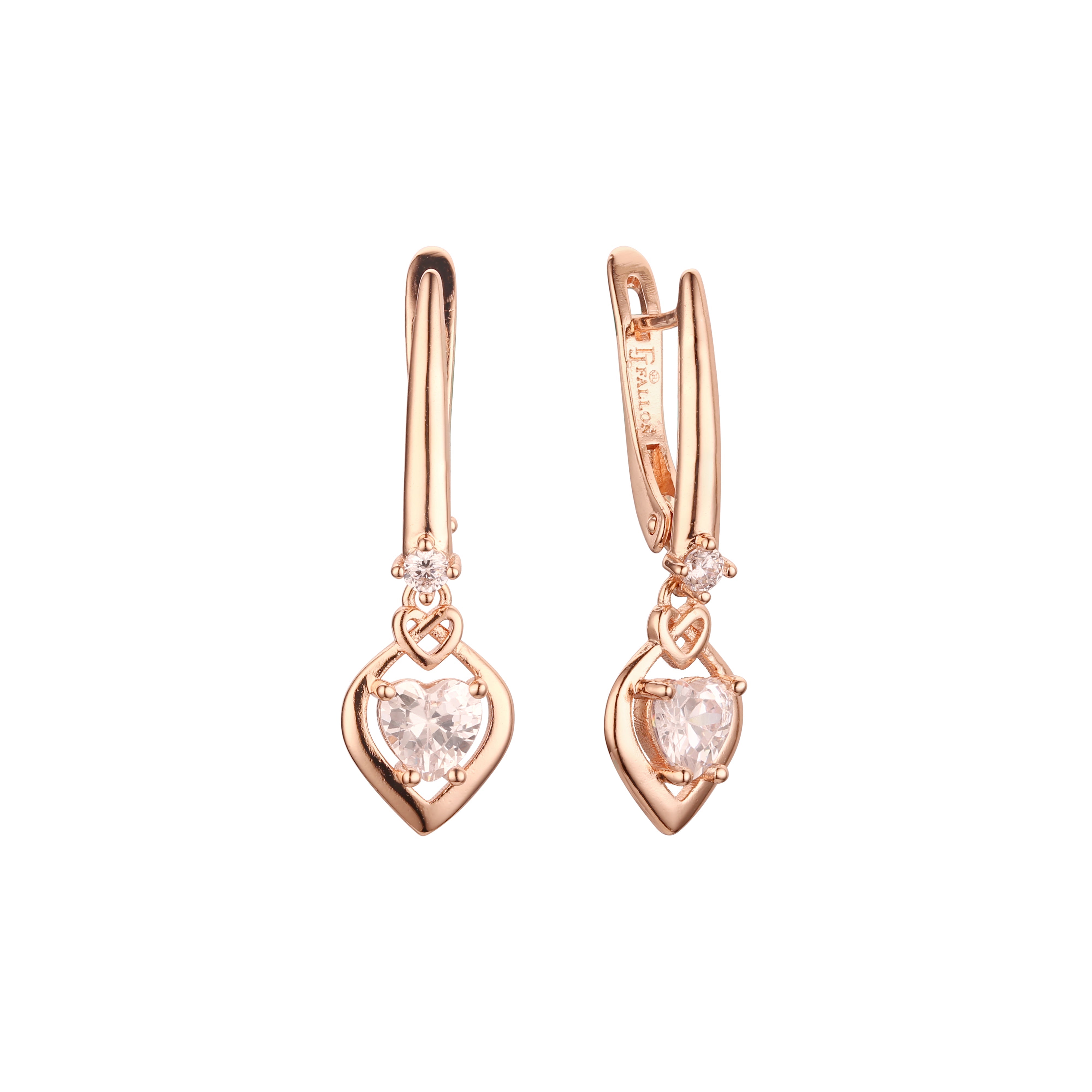 Earrings in Rose Gold, two tone plating colors