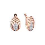 Earrings in Rose Gold, two tone plating colors