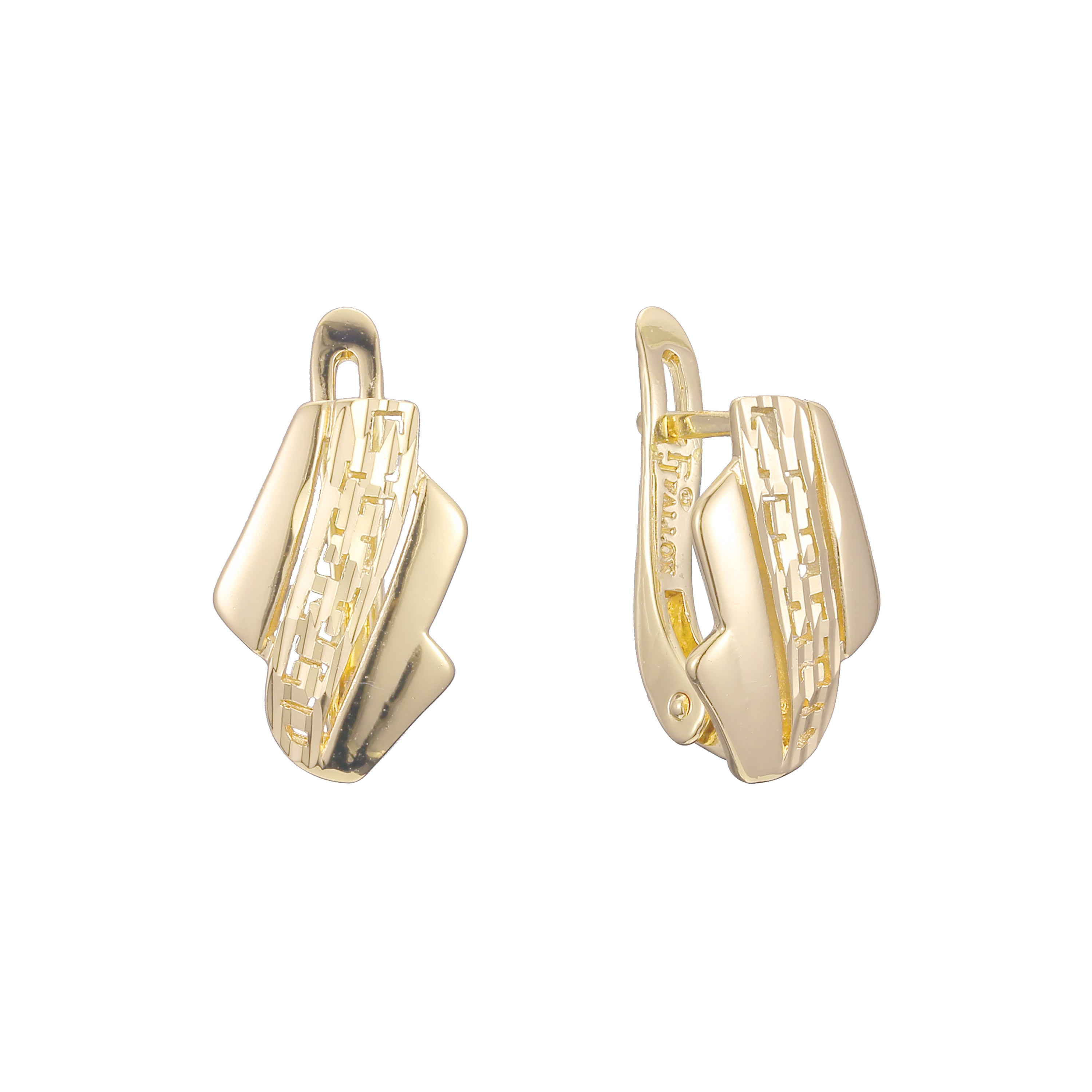 Earrings in 14K Gold, Rose Gold, two tone plating colors