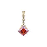 Solitaire pendant in 14K Gold, Rose Gold plating colors